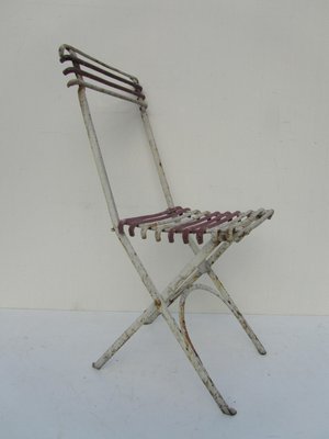 Antique Forged Iron Folding Garden Chair For Sale At Pamono