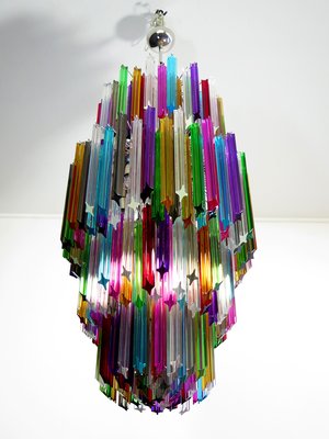 Large Multicolored Quadriedri Murano, Multi Coloured Plastic Chandelier