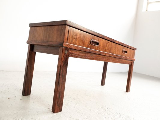 Low Danish Rosewood Side Table With 2 Drawers 1960s For Sale At Pamono