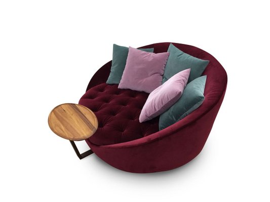 Round loveseat couch deals