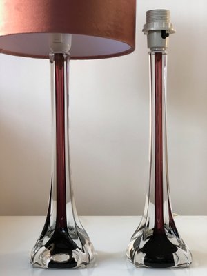 Burdy Table Lamps By Paul Kedelv For, Plum Coloured Table Lamps