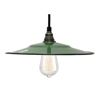 Small French Industrial Green Enamel Pendant Light For At Pamono Small French Industrial Green Enamel Pendant Light 1