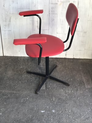 Red Black Desk Chairs 1960s Set Of 2 For Sale At Pamono