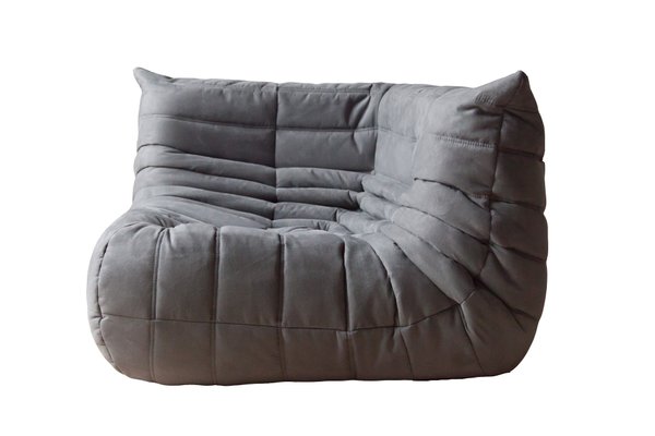 Grey Microfiber Togo Corner Sofa By Michel Ducaroy For Ligne Roset 1970s