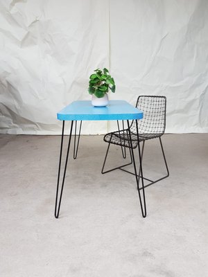 Mid Century Formica Dining Table With Hairpin Legs 1950s For Sale