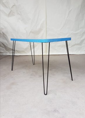 Mid Century Formica Dining Table With Hairpin Legs 1950s For Sale