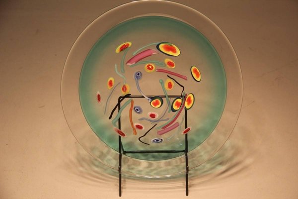 Plat Decoratif Vintage En Verre De Murano 1980s En Vente Sur Pamono