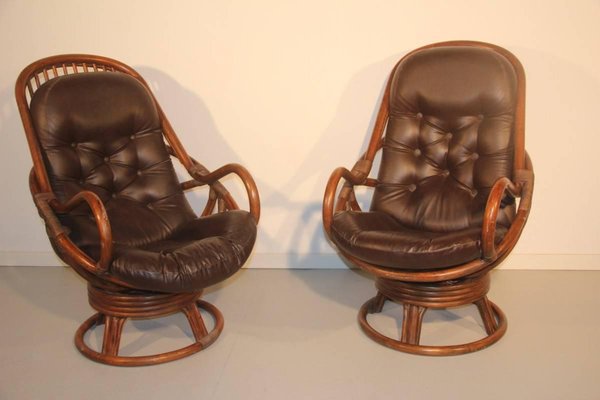 Used rattan on sale swivel chair