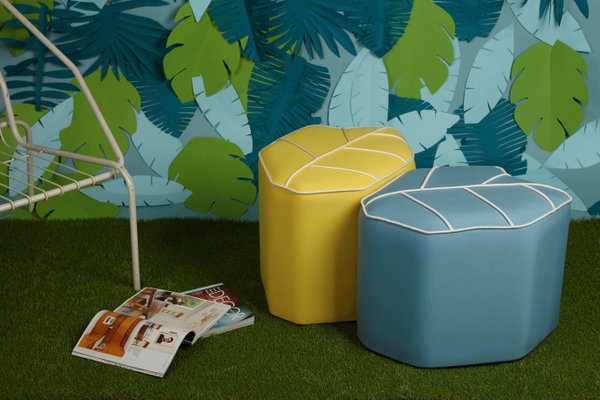 Outdoor pouf blue online