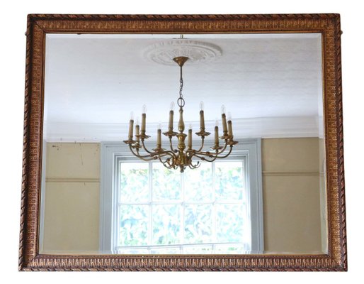 Large Antique Gilt Wall Mirror For Sale At Pamono