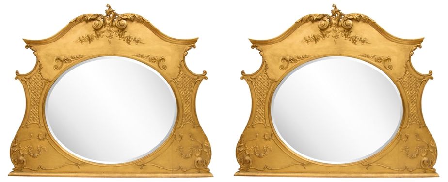 Victorian Adams Style Mirrors Set Of 2