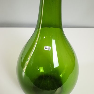 Tall Green Glass Gullaskruf Floor Vase By Arthur Percy For Aseda