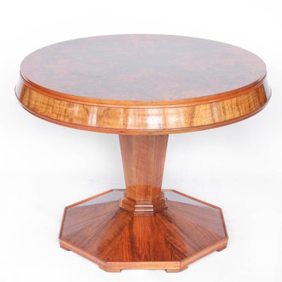 Round Art Deco Walnut Coffee Table 1930s For At Pamono Round Art Deco Walnut Coffee Table 1930s 1