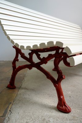 Antique Garden Bench With Cast Iron Feet For Sale At Pamono