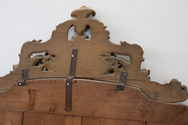 Large Antique Carved And Gilded Wood Wall Mirror 1850s Large Antique Carved And Gilded Wood Wall Mirror 1850s