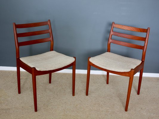 Mid Century Danish Teak Dining Chairs By Arne Vodder For France