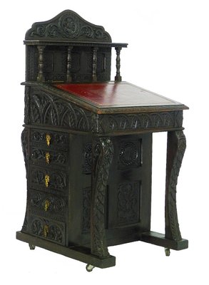 19th Century Gothic Revival Davenport Desk For Sale At Pamono