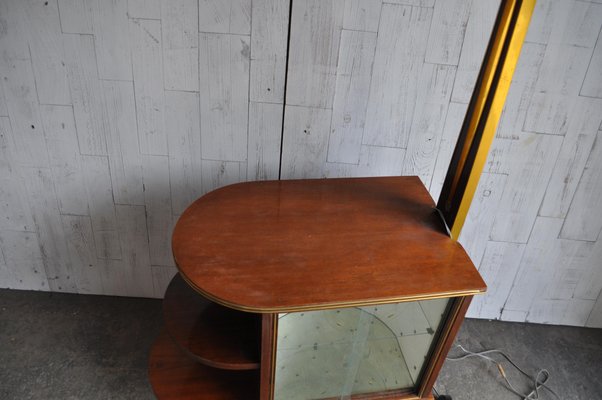Walnut Cocktail Cabinet Light from Wilhelm Krechlok Kg 1950s for
