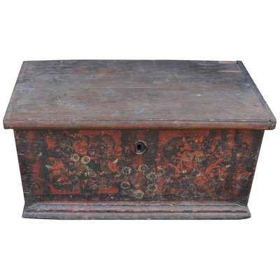 Go for a walk sticker form Antique Hungarian Pine Blanket Chest for sale at Pamono