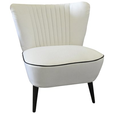 Vintage White Cocktail Chair 1950s