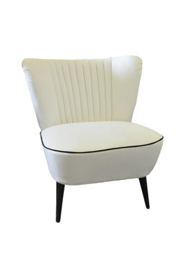 Weißer Vintage Cocktailsessel, 1950er bei Pamono kaufen
