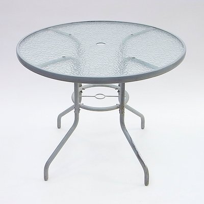 Round Garden Table 1970s For At, Round Glass Garden Table