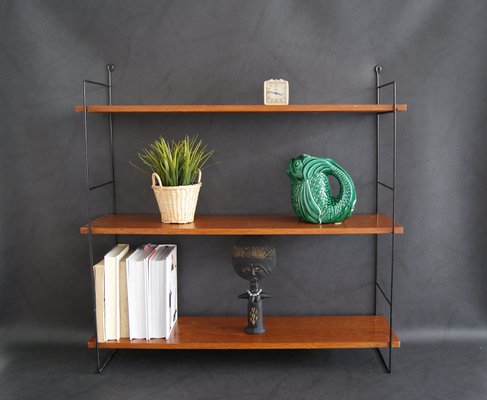 Vintage Teak Wall Shelving Unit 1960s For Sale At Pamono