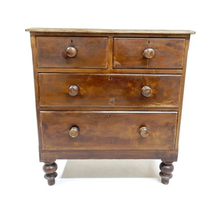 Small Antique Pine Chest Of Drawers For Sale At Pamono