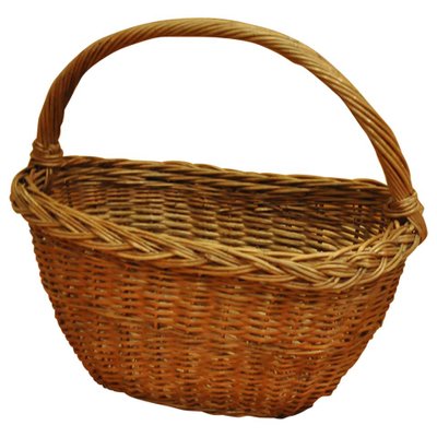 Vintage Korb aus Korbgeflecht, 1950er bei Pamono kaufen