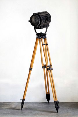 Tripod Floor Lamp With Theater Light 1950s For Sale At Pamono