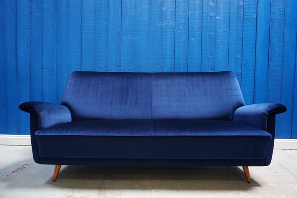 Mid Century Danish Navy Blue Velvet Sofa 1950s For At Pamono Mid Century Danish Navy Blue Velvet