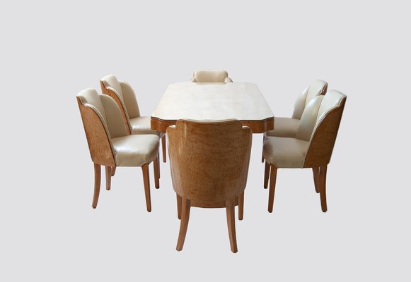 Art Deco Set With Table 6 Chairs By Harry And Lou Epstein 1930s
