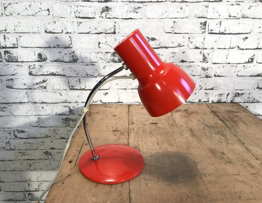 Small Red Table Lamp By Josef Hurka For, Small Red Table Lamp