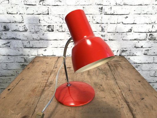 Small Red Table Lamp By Josef Hurka For, Small Red Table Lamp