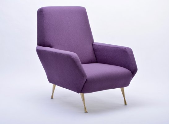 Upcycled Italian Purple Lounge Chair 1950s For Sale At Pamono