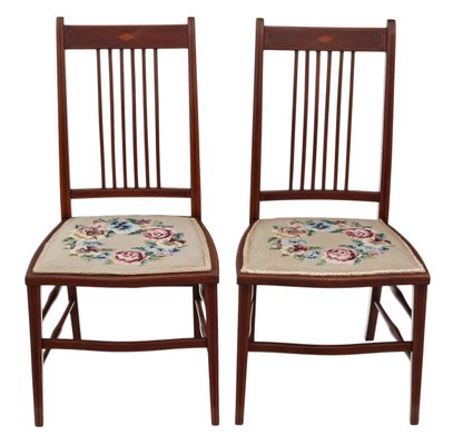 Antique needlepoint chairs for sale deals