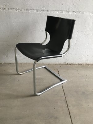Mid Century Modern Italian Chrome And, Italian Leather And Chrome Chairs