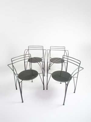 Silver Moon Stuhle Von Pascal Mourgue Fur Fermob 1980er 4er Set