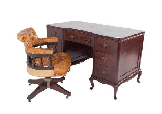 Antique Queen Anne Style Desk For Sale At Pamono