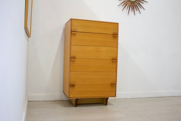 Light Teak Tallboy Chest Of Drawers From Younger 1960s For Sale