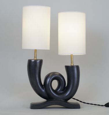 Vintage French Black Ceramic Table Lamp For At Pamono Vintage French Black Ceramic Table Lamp