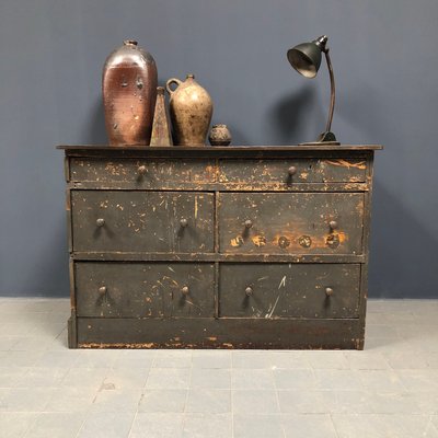 Dutch Dark Gray Chest Of Drawers 1930s For Sale At Pamono