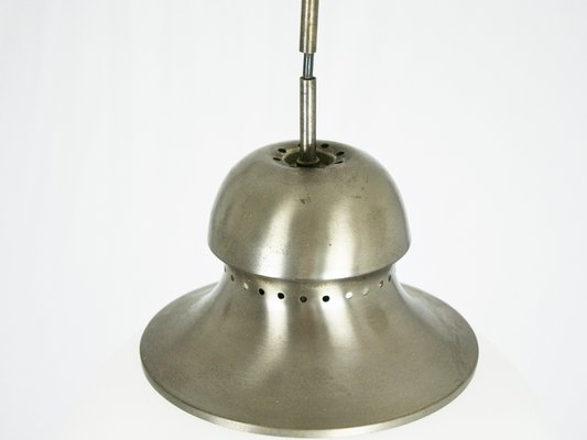 Nickel Pendant Lights a298 nickel plated brass opaline glass pendant lamp from candle