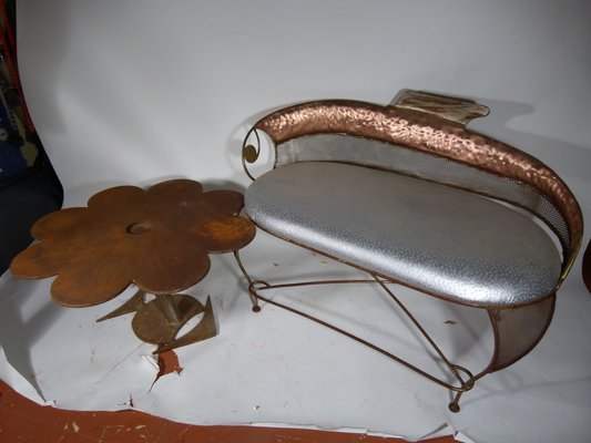 Iron Br Sculptural Table Sofa Set From Antic Centre Contemporary