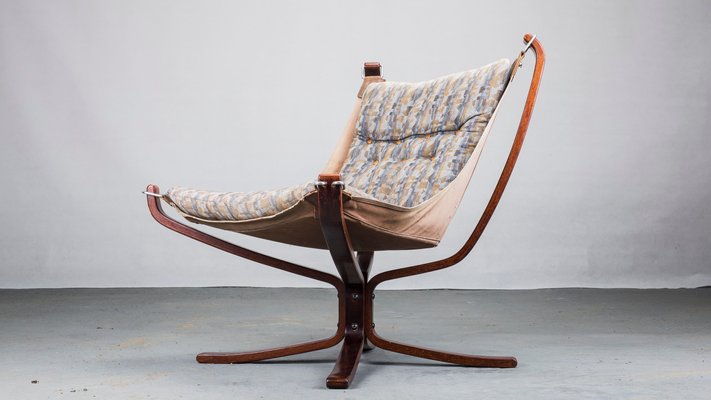 Vintage Falcon Chair by Sigurd Ressell for Vatne Møbler, 1970s Vintage Falcon Chair by Sigurd Ressell for Vatne Møbler, 1970s