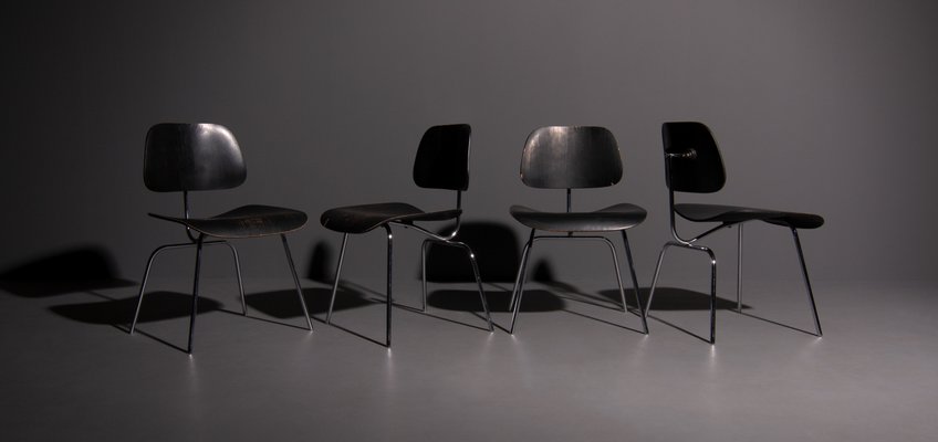 Dcm Chairs By Charles Ray Eames For Vitra 1960s Set Of 4 En
