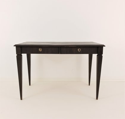 Antique Gustavian Black Painted Writing Desk For Sale At Pamono