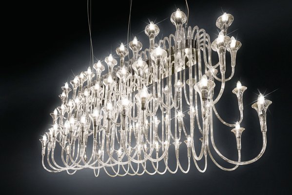 Large Borosilicate Gl Steel 72 Light Octopus Chandelier From Vgnewtrend Large Borosilicate Gl Steel 72 Light Octopus Chandelier From Vgnewtrend