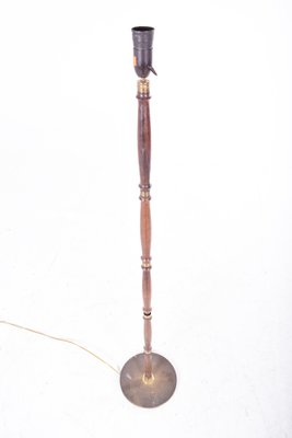 Vintage Danish Wood Metal Floor Lamp For Sale At Pamono