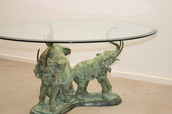 Elephant glass table best sale